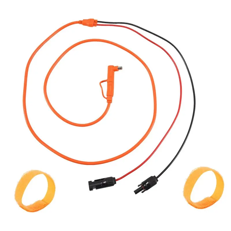A64K 3X Solar Panel To DC 8Mm Adapter Cable 2M, Solar Connector To DC7909/8020 Male Plug Extension Cord, Tinned Copper Wire