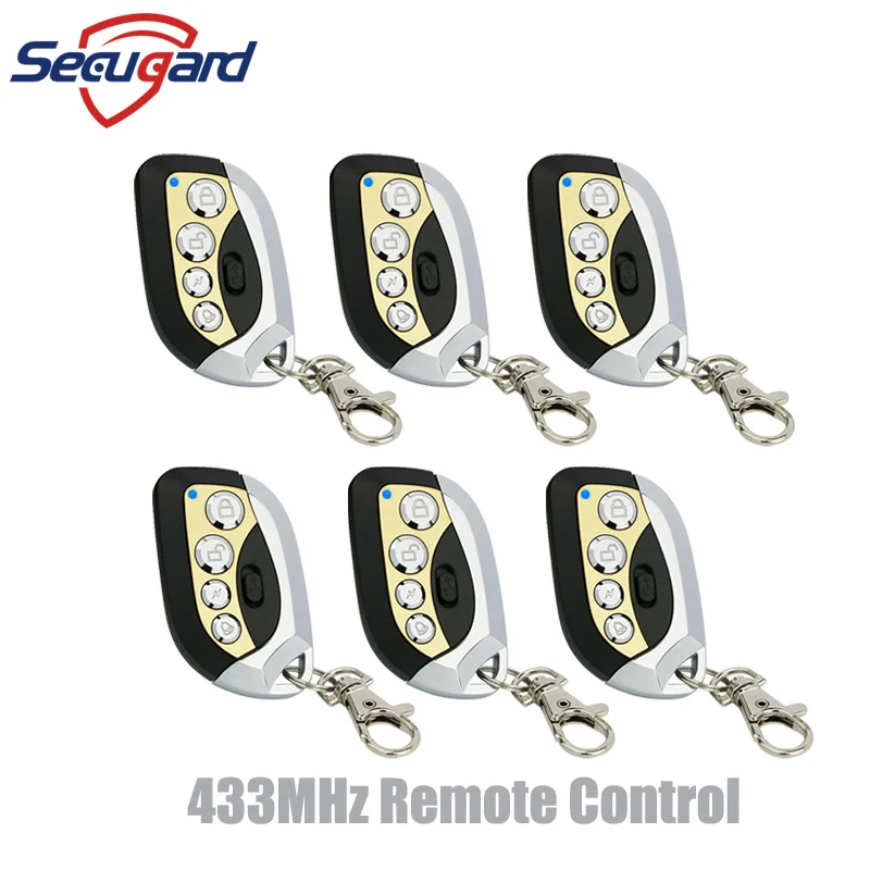 

433MHz Remote Control Wireless Metal Key Remote Controller 4 Buttons Disarm ARM Alarm For Our Home Burglar Security Alarm System