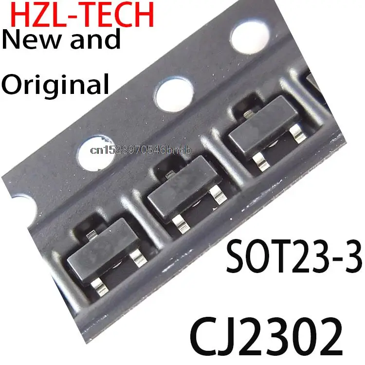 100PCS New and Original  SOT23 2302 S2 SOT-23-3 SMD 20V 3A N-Channel MOSFET CJ2302