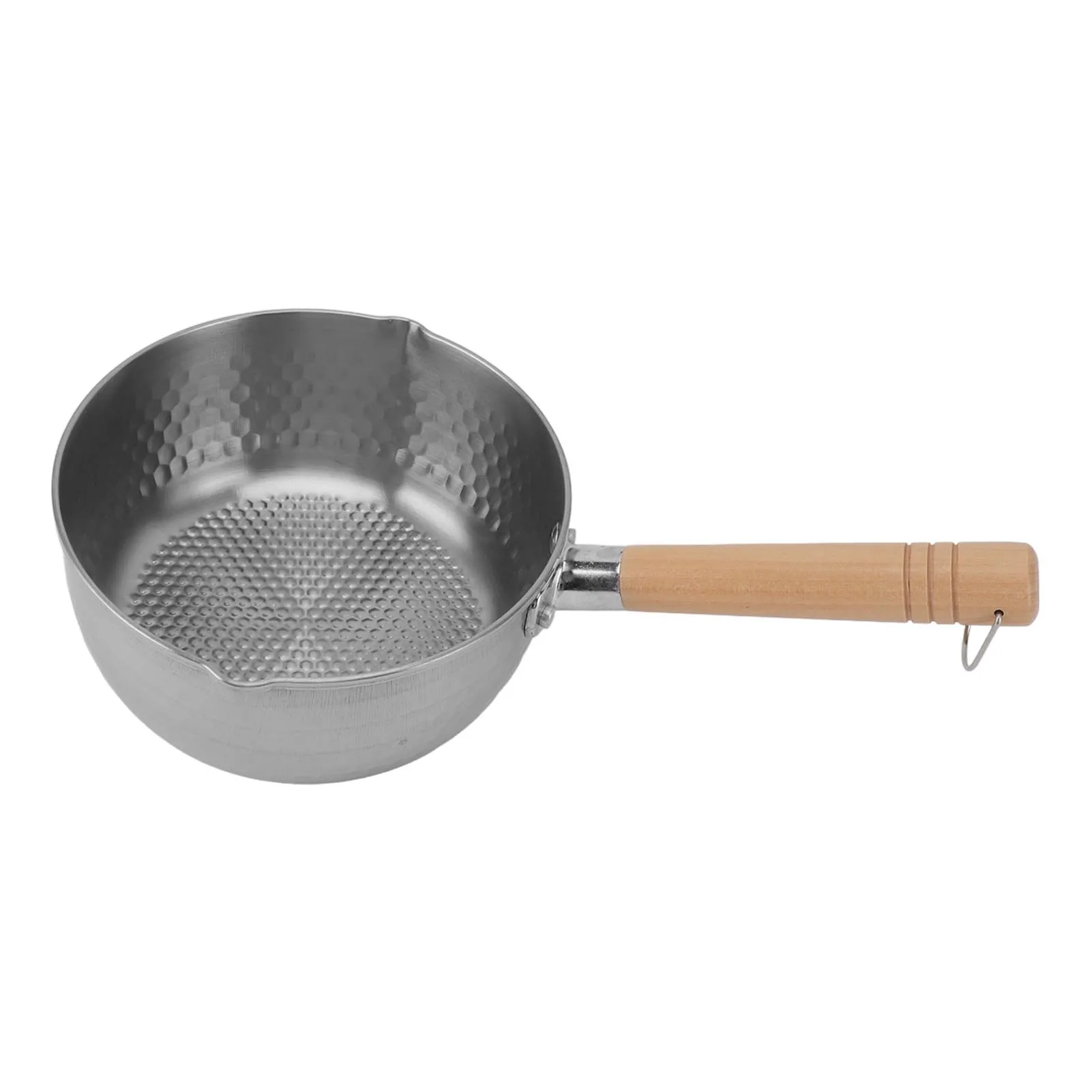 

1PC Stainless Steel Non Stick Electric Sauce Pan Wood Handle Fast Heating Easy Clean Perfect for Noodles Soups Milk Genera