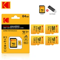 Tarjeta de memoria Micro SD KODAK 512GB 256GB hasta 90 MB/s Class10 U3 32GB 64GB 128GB tarjeta TF 4K HD para adaptador de lector de tarjetas USB Microsd