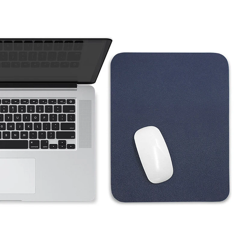 Simple Solid Color PU Leather Mouse Mat Anti-slip Waterproof 25*21cm Mouse Pad School Supplies Office Accessories