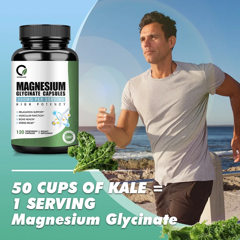 Magnesium Glycinate Pills with Black Pepper - Promotes Relaxation & Sleep – Supports Bone, Muscle & Heart Health - Kosher, Vegan