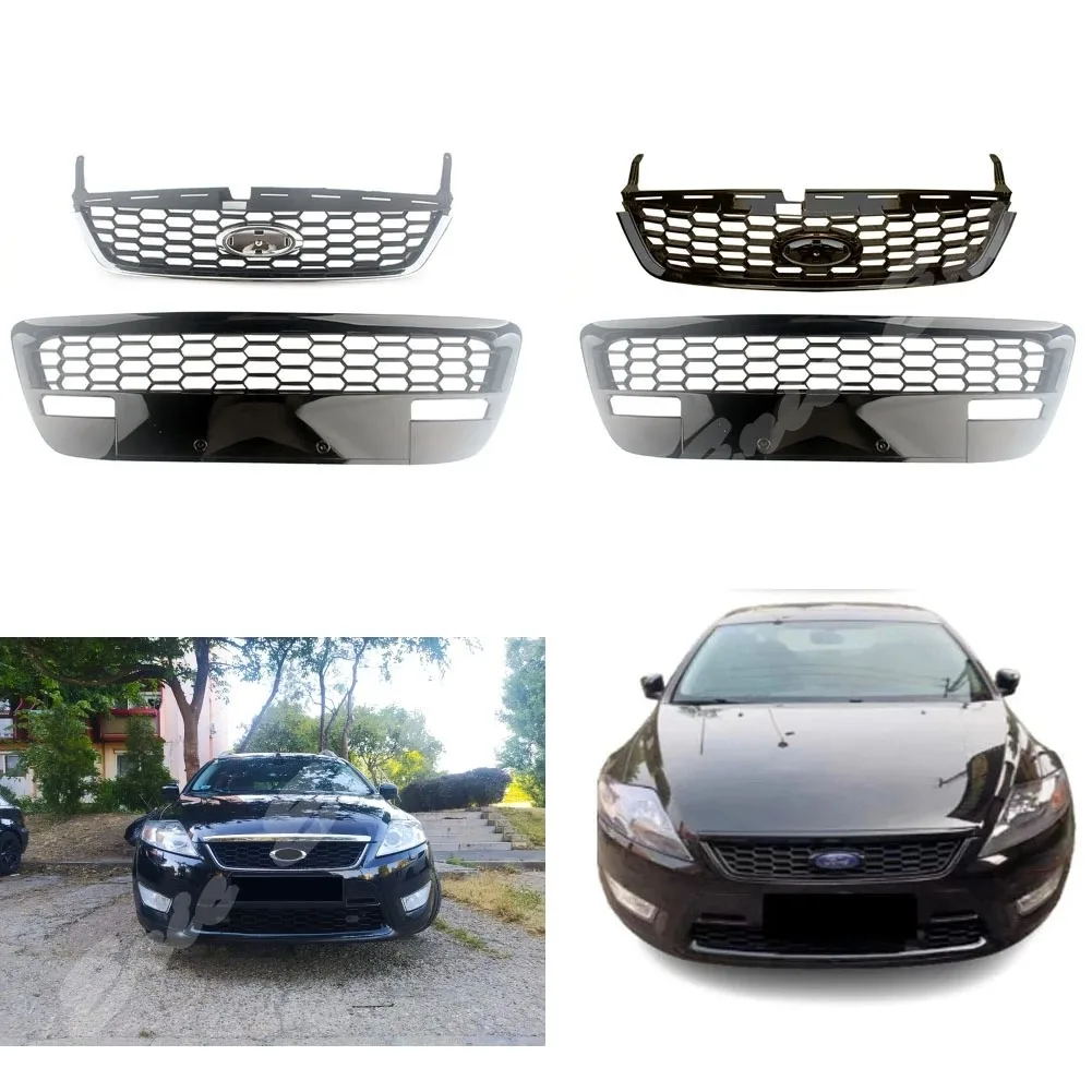 Car Front Upper Lower Racing Facelift Grilles For Ford Mondeo 2007 2008 2009 2010