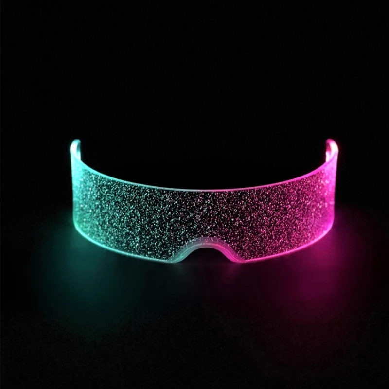 

LED Light-Up Glasses, Clubbing Disco Sunglasses, Futuristic Tech-Inspired Shades Vibrant Neon Party Glasses for Nightlife Events