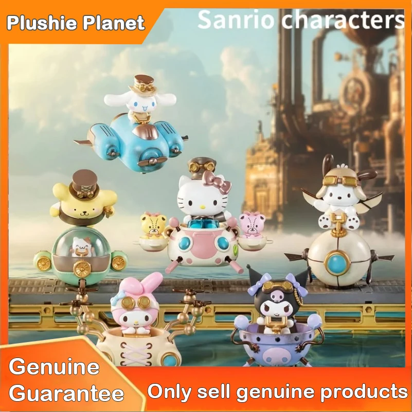 

Подлинная серия Sanrio в стиле стимпанк, слепая коробка, фигурка Pochacco, Mystery Box, коллекция кукол Hello Kitty Melody, модель игрушки