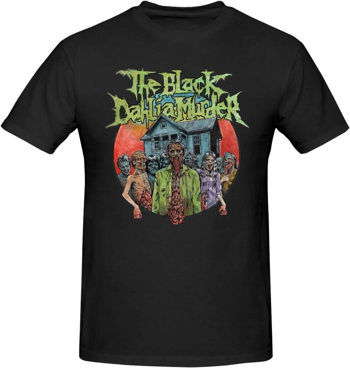 

The Black Band Dahlia Murder Shirt Men's Crew Neck T-Shirt Versatile Short Sleeve Top Black