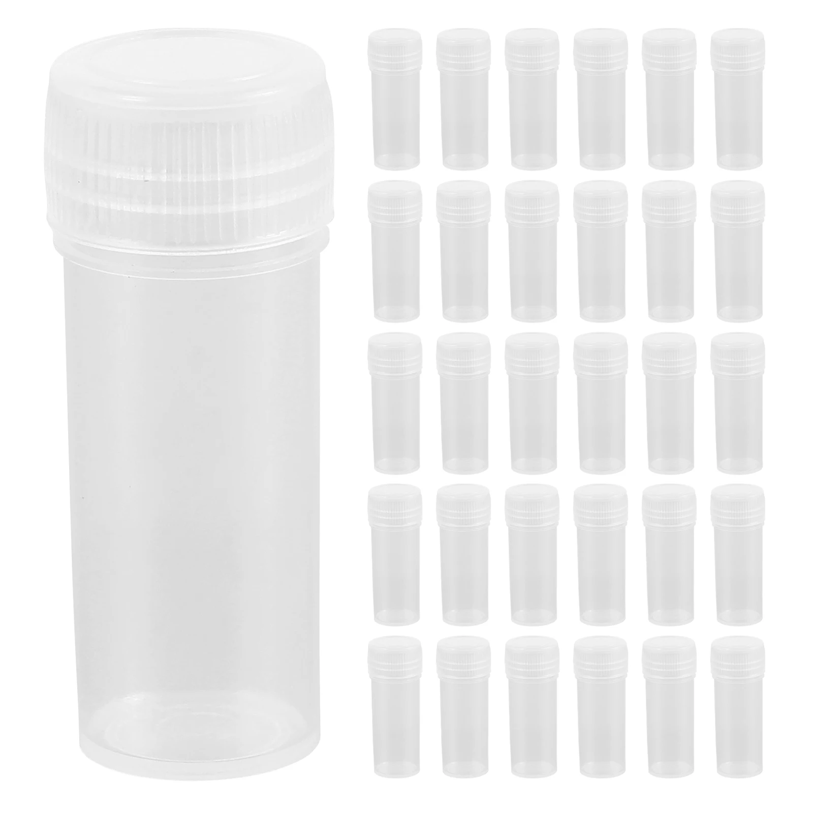 

60Pcs 5ml Plastic Screw Cap Centrifuge Tubes Biological Sample Vials Cryogenic Resistant Laboratory Tubes Lip Balm Tube Set