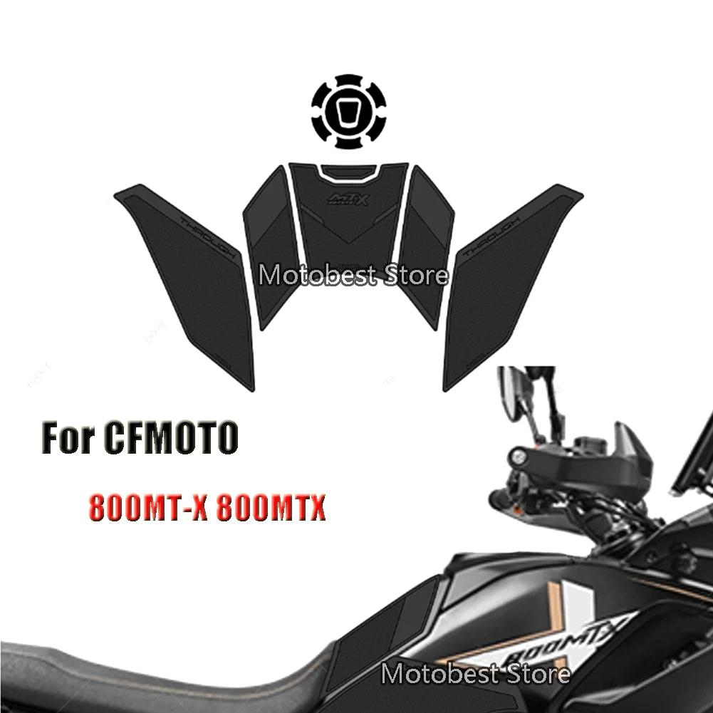 

For CFMOTO 800MT-X MT-X800 800MTX Motorcycle Rubber Side Sticker Fuel Tank Decal Protector Traction Pad Cover Decoration Sets