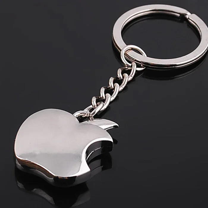 Fashion Novelty Souvenir Metal Apple Key Chain Creative Gifts Apple Keychain Key Ring Trinket Man Car Keyring Woman Bag Charms