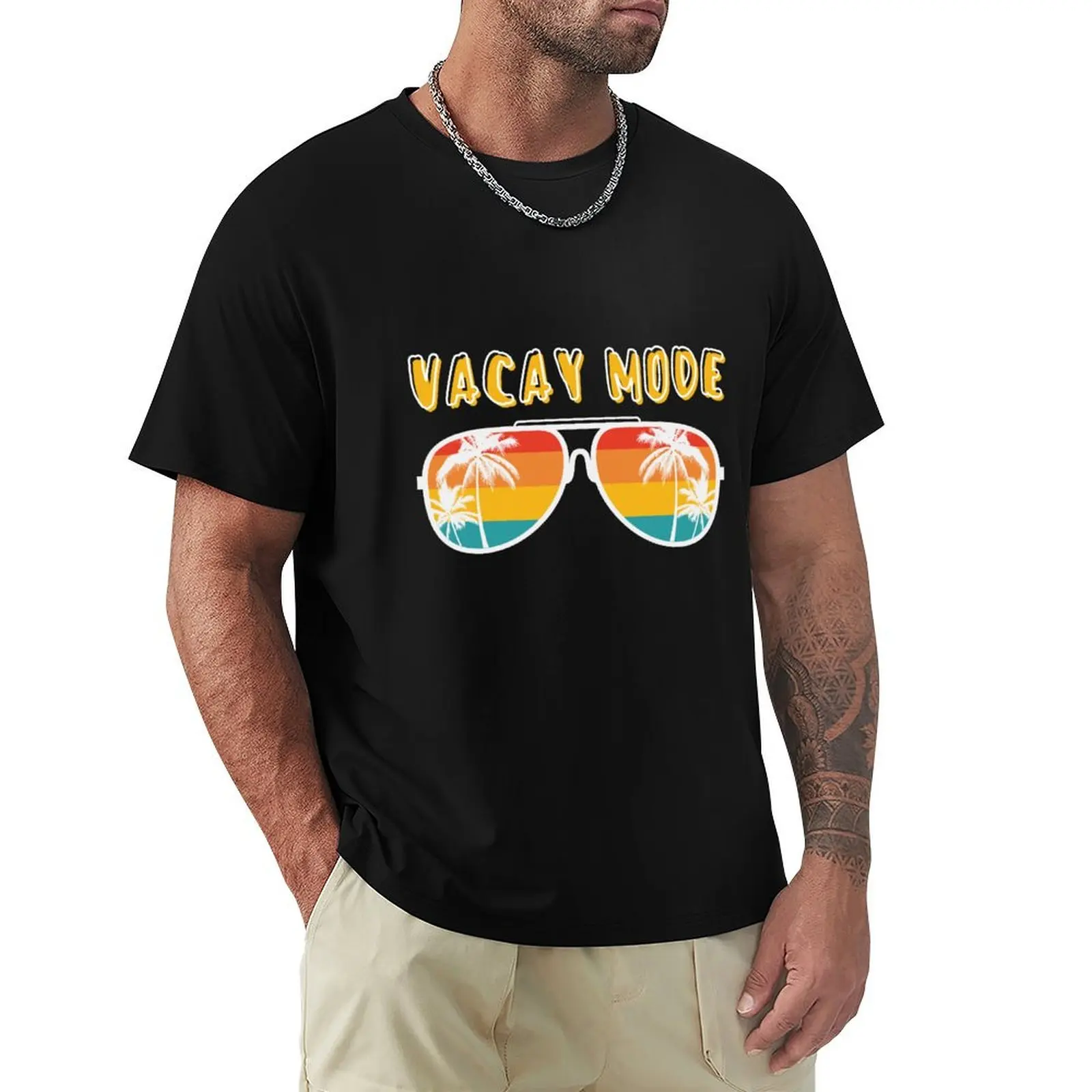 Vacay Mood Summer Vacation, Summer Beach Palm Trees Sunglasses #3 T-shirt customs plus sizes t shirts for men