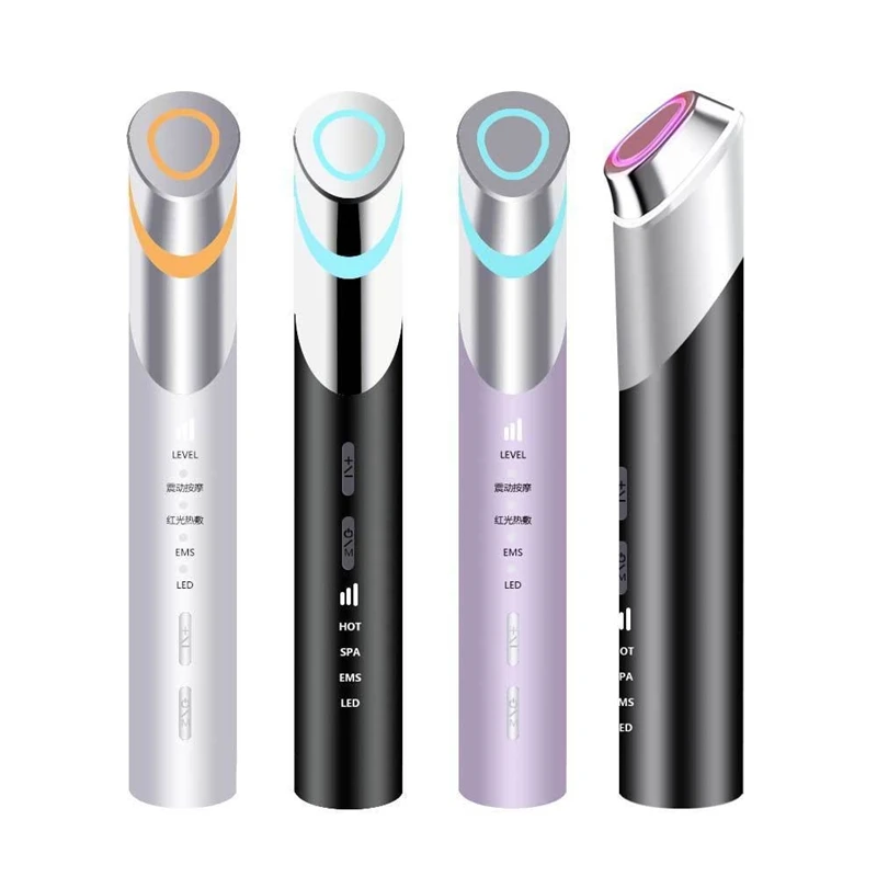 Appareil de thérapie par la lumière LED pour le visage, masseur oculaire à vibrations EMS, usage domestique, soins de la peau, équipement de beauté pour le rajeunissement du visage et des yeux