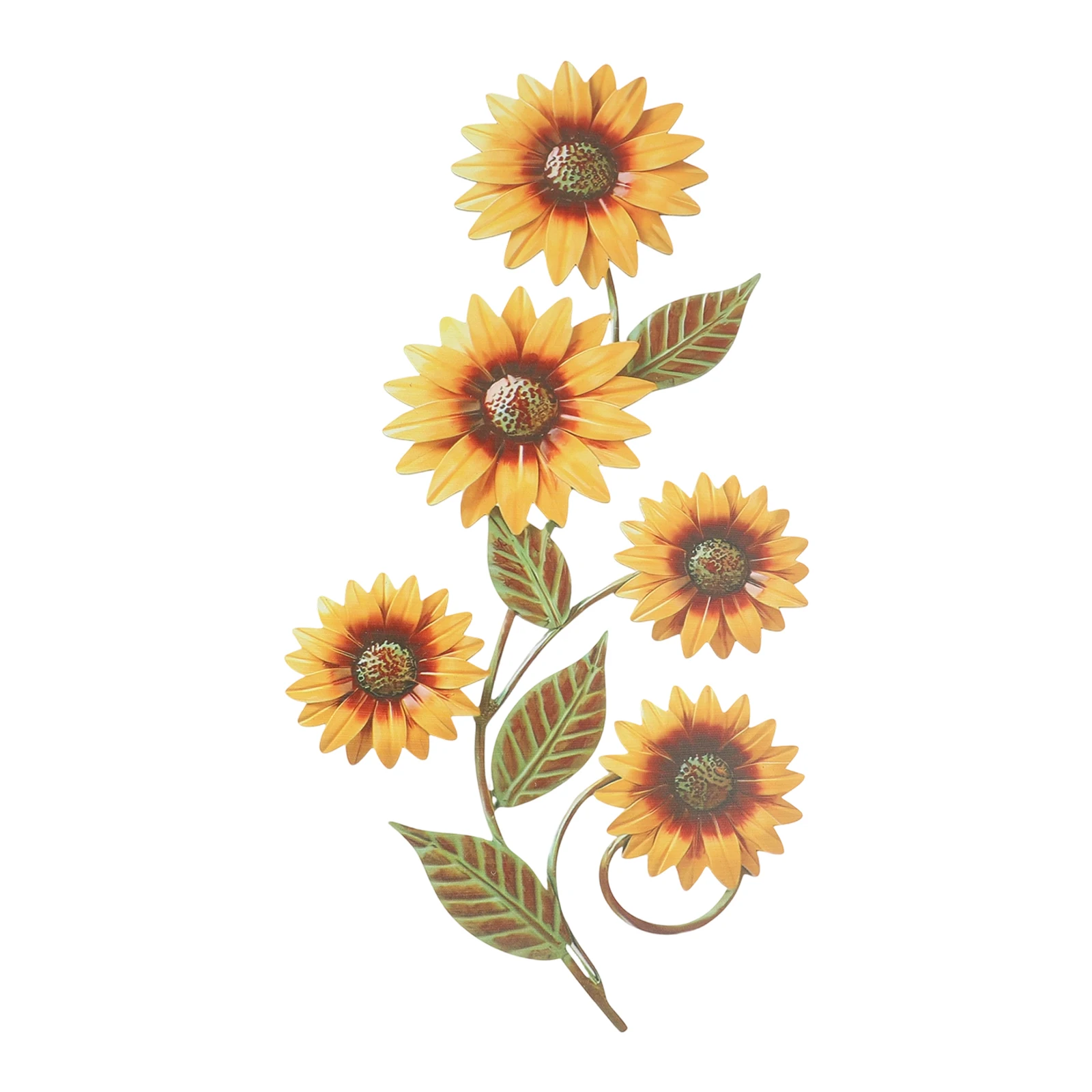 Decoración de pared de girasoles vintage, arte metálico 3D para el hogar y el jardín, elegante ramo de girasoles, adhesivo decorativo para pared, decoración del hogar, 1 unidad