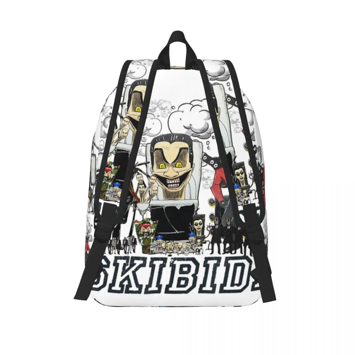 Skibidi-WC Funny Game Backpack para pré-escolar, escola primária, mochila durável para meninos e meninas