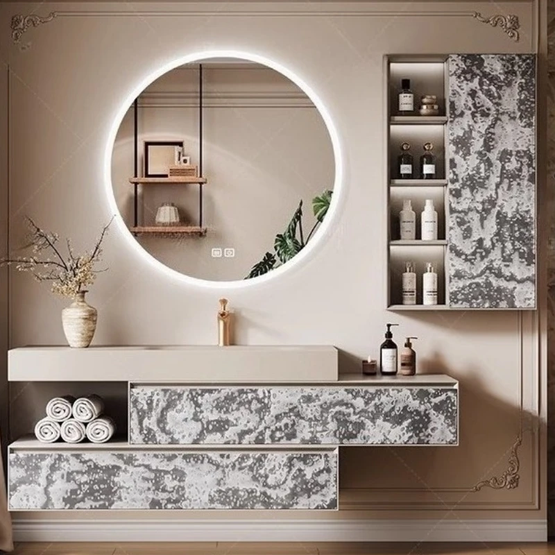*-*Drawers Skincare Cupboard Organizer Storage Perfume Mirror Toilet Partitions Bathroom Cabinet Luxury Gabinete Home Furniture