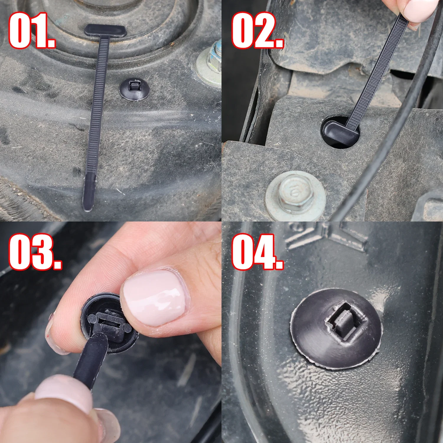 Multipurpose Nylon Universal Cable Tie Buckles Auto Fastener Screw Replacement Clip for Car Buckles Heavy Duty Zip Ties Holder