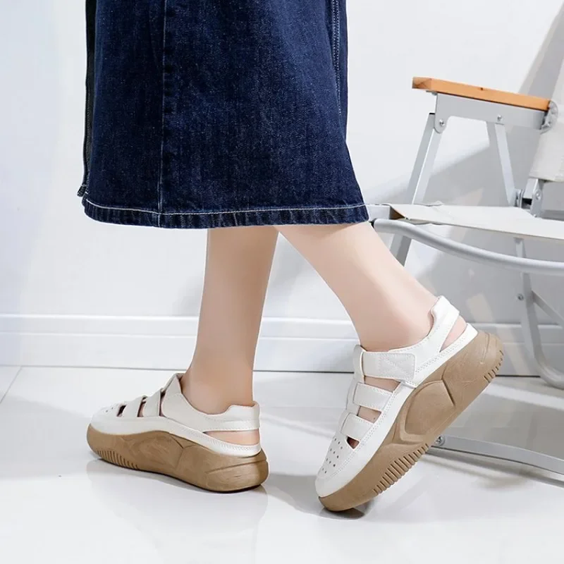 Comemore Luxury Shoes for Women\'s Sandals Summer 2025 New Woman comfortable flat shoes for Girls Platform Heels designer sandals