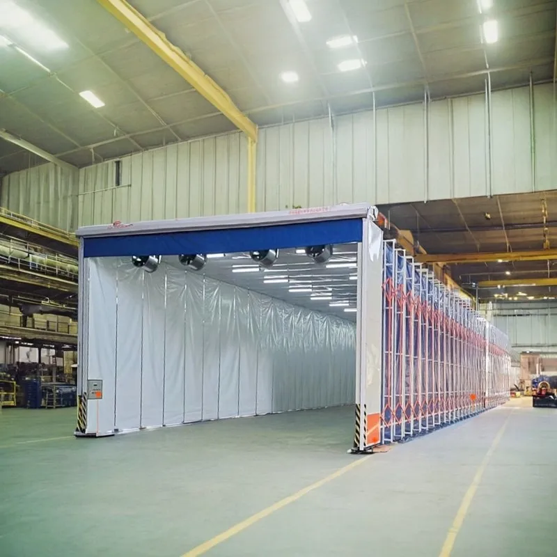 EXW Electric Folding Track Type Dust Free Grinding Room Environmental Protection Spray Booth Customizable Design