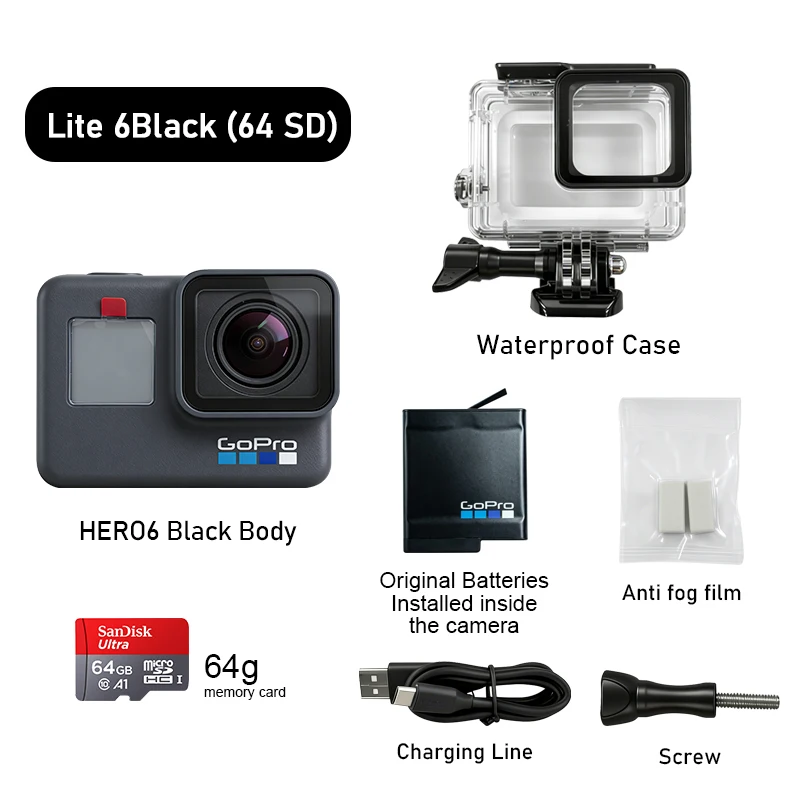 GoPro HERO6 Black 4K Action Camera 12MP