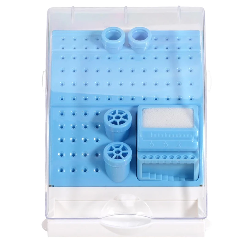 Multi-functional Dental Bur Holder Box Dust-proof Cover Endo File Organizer With Storage Drawer Placement Box Oral Clinic Tool