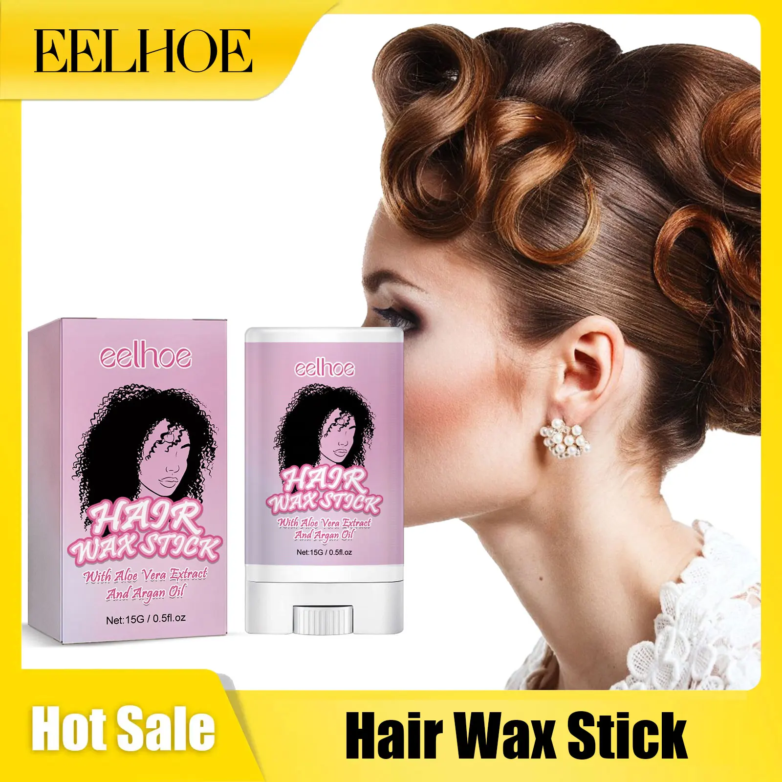 

EELHOE Hair Styling Wax Eliminate Frizz Brightening luster Reduce Loss Sooth Natural Shape lasting fragrance Hair Styling Cream