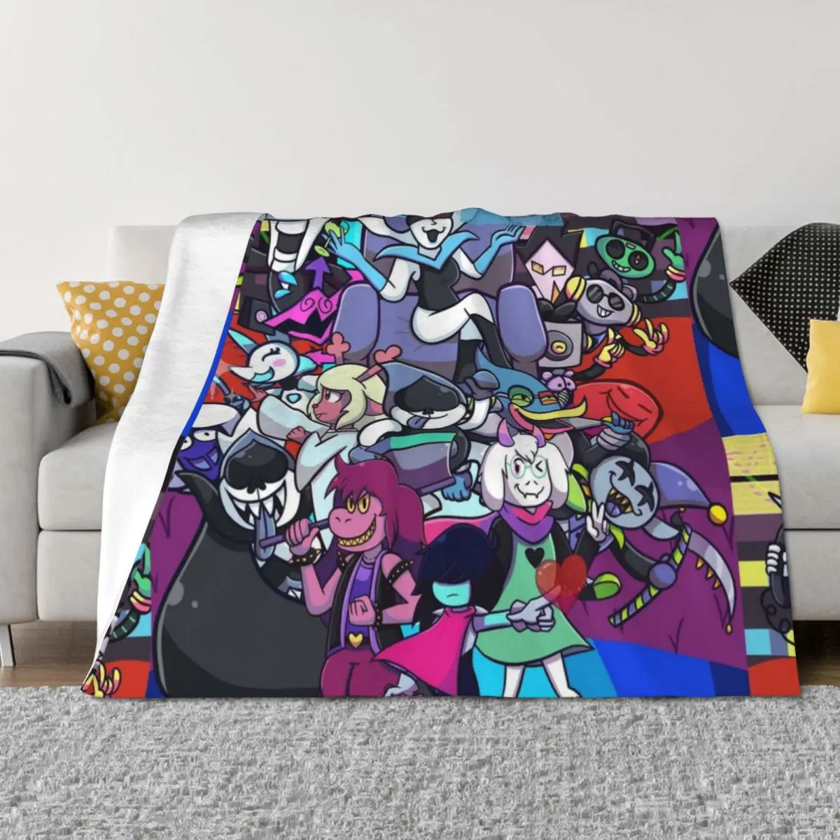 Deltarune Chapter 2 Throw Blanket Thins Large Loose Bed covers Blankets