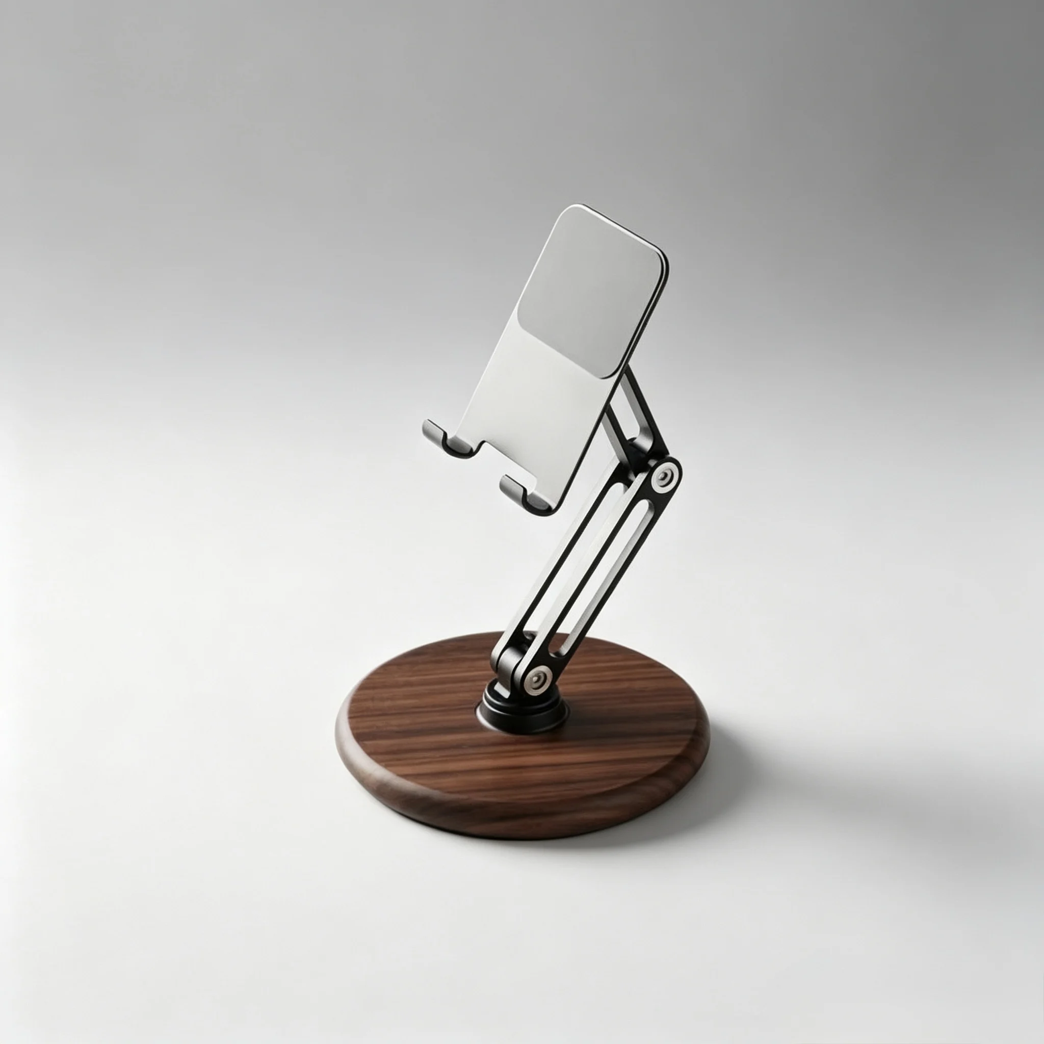 Solid wood high-end lazy mobile phone tablet bracket folding lift 360 rotating drama watching artefact desktop live broadcast br
