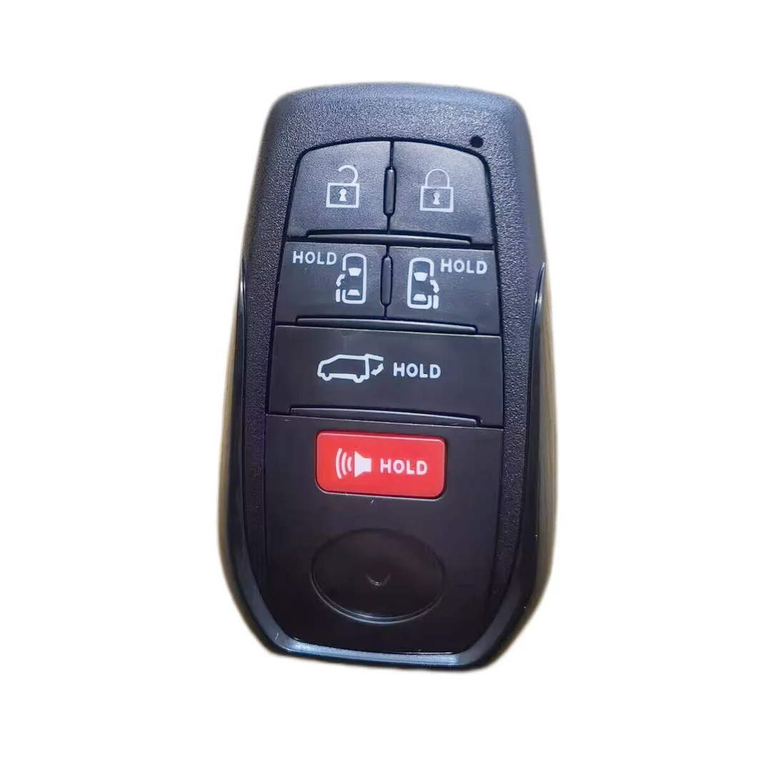 Remote Key Shell Case Cover Replacement 6 Buttons for Toyota NOAH Sienna for 3041 Original Board with Uncut Emergency Key Blade