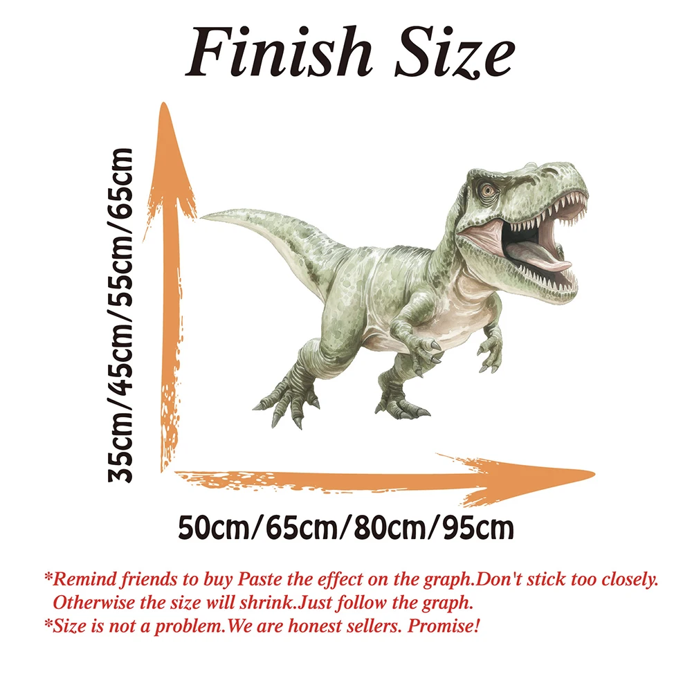 Large T-Rex Dinosaur Wall Stickers Dinosaurs Dino Jungel Animal Wall Decals for Bedroom Playroom Boys Bedroom Home Decor view 3