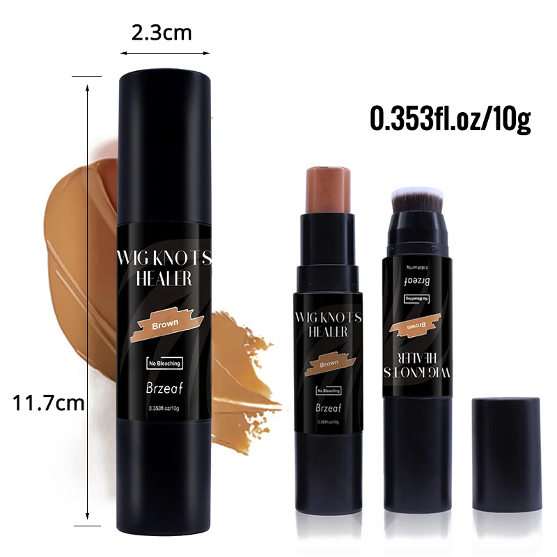 Nunify 1pcs Wig Lace Dyeing Stick With Brush Double-Head Wig Knots Concealer Stick Lace Tint Spray For Lace Wigs & Frontal Part