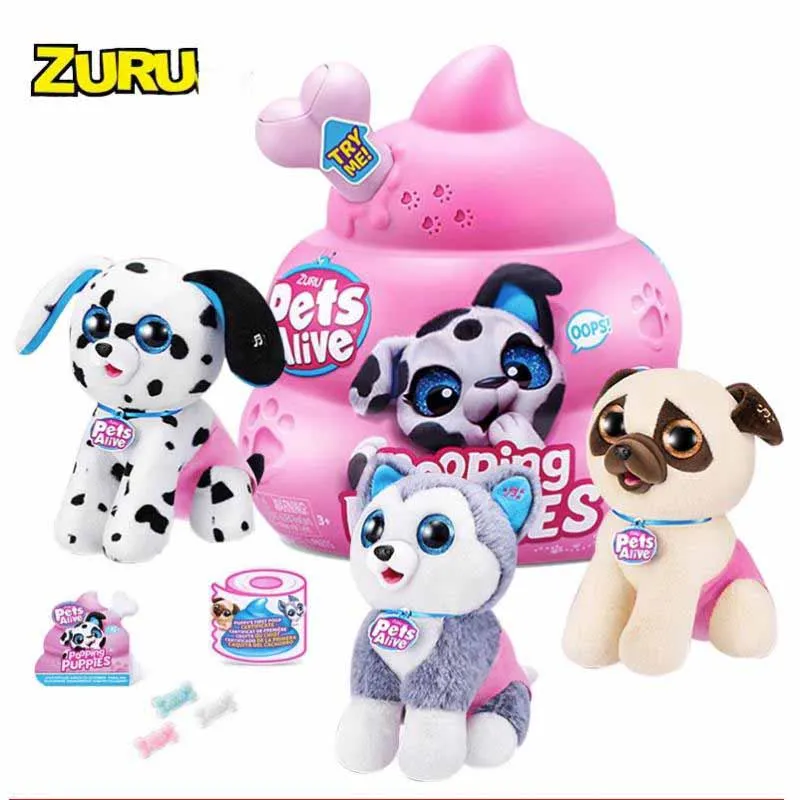 

ZURU Pets Alive Pooping Puppies Children's Simulation Electric Pet Dog Cute Pet Star Man Family Toy Action Figures Holiday Gifts