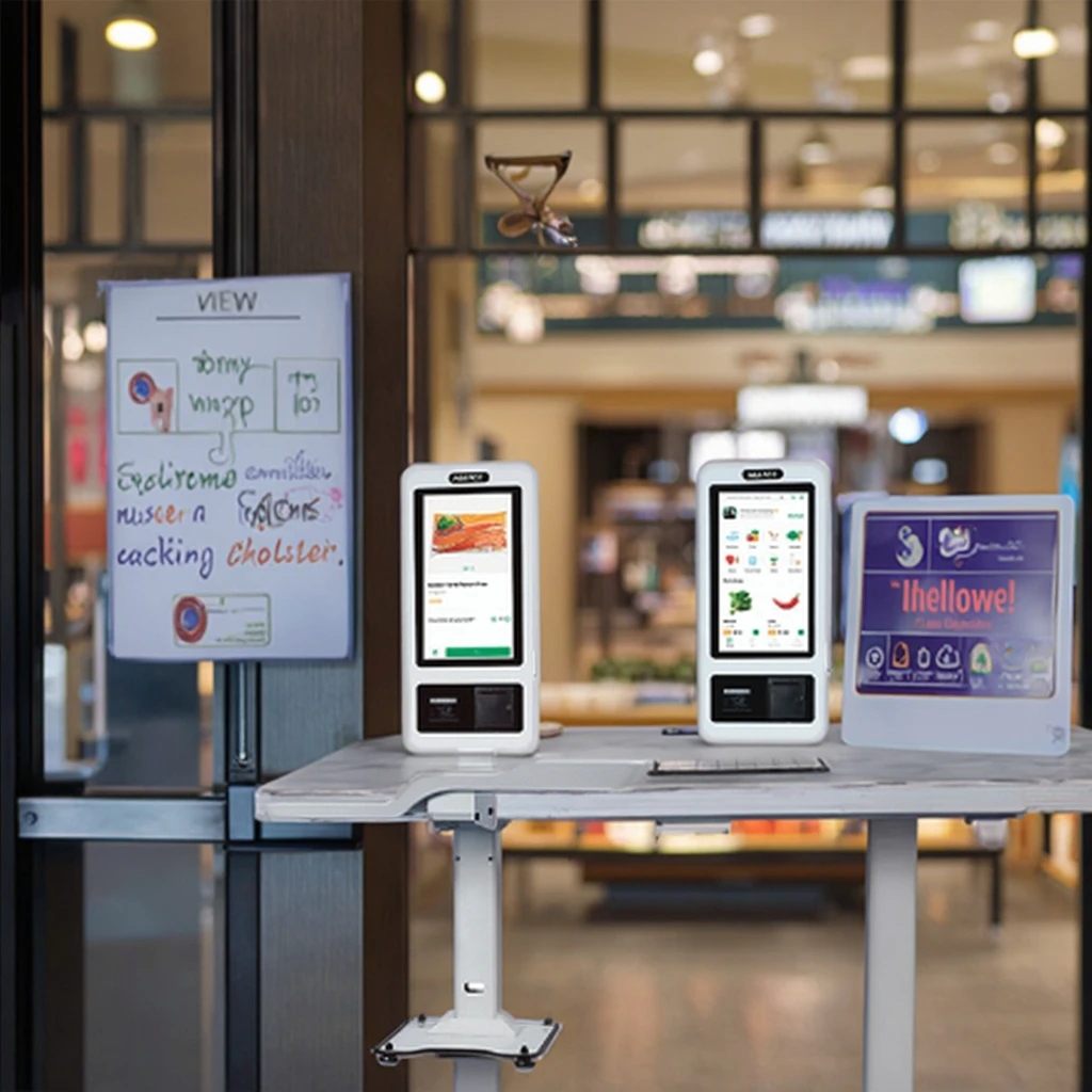 

ATV&UTV21.5" Self Service Ordering Payment Bubble Tea Kiosk Coffe Machine for Bissnes Robot Kiosk Restaurant Self-service Kiosk