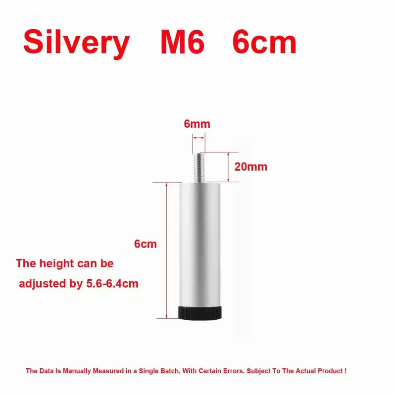 M6 Furniture Height Increasing Foot Pads Washing Machines Refrigerators Shock-Absorbing Adjustable Support Legs - Image 26