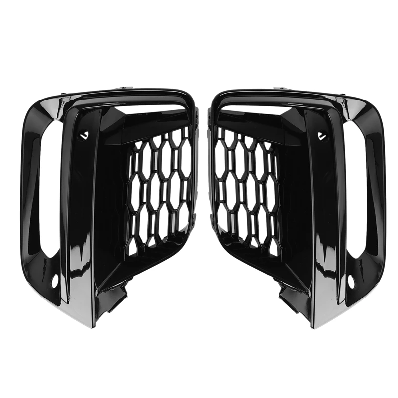 Front Fog Light Cover Grille Trim Accessories for BMW- X3 G01 G08 X4 G02 2018 2019 2020 (with Lamp Hole)