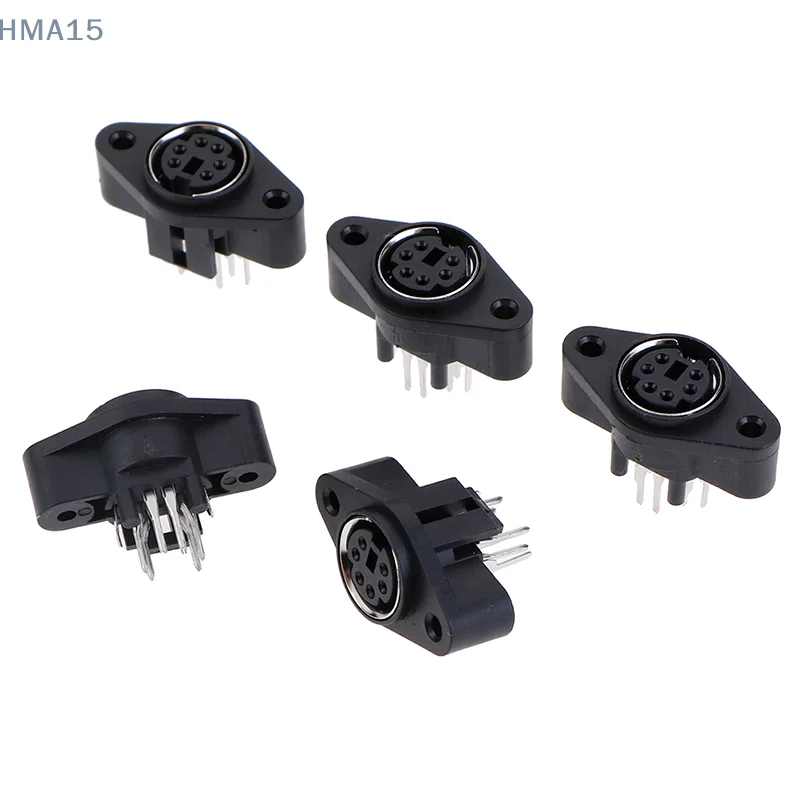 5PCS MDC/S Terminal Socket DIN Jack Connector Mini PS2 6Pin 6P Socket