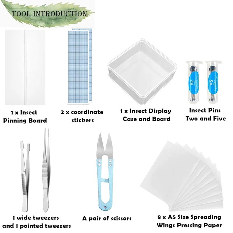 HOT SALE Insect Specimen Pinning Kit, Making Butterfly Specimen Tools For Science Education, Specimen Collection And Enthusiasts