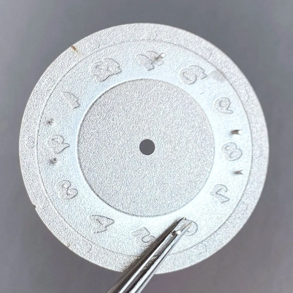 Tandorio Jam Tangan Angka Arab Matte Putih Merah Muda Retro Baru Wajah Dial untuk Jam Tangan Antik Pria Pergerakan NH35 NH36 NH38 ETA2824 PT5000