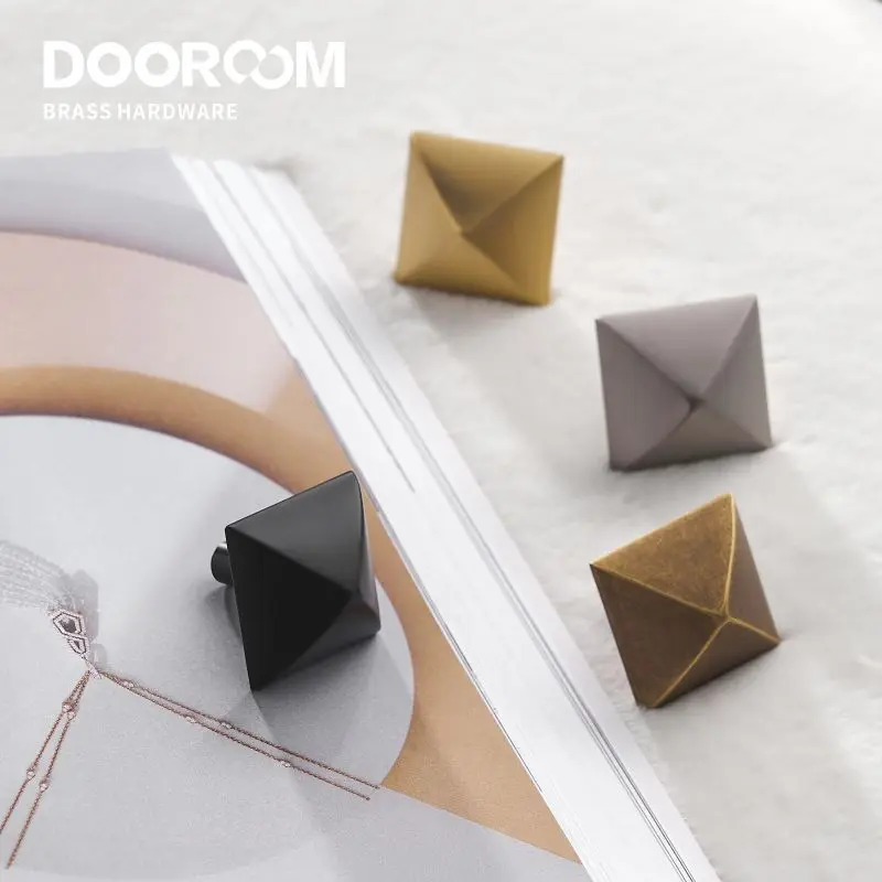 Dooroom Brass Furniture Handles Matt Brushed Nickel Yellow Bronze Pulls Cupboard Wardrobe Dresser Shoe Box Drawer Cabinet Knobs