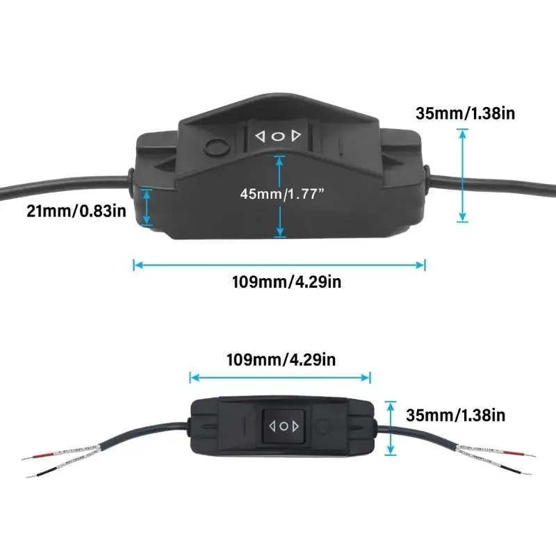 25-A-12-V-Elektromotor-Vorwärts-Rückwärts-Ausrüstung, einschließlich verlängerter, bereits befestigter Kabel und solider D2RD – Detail 6