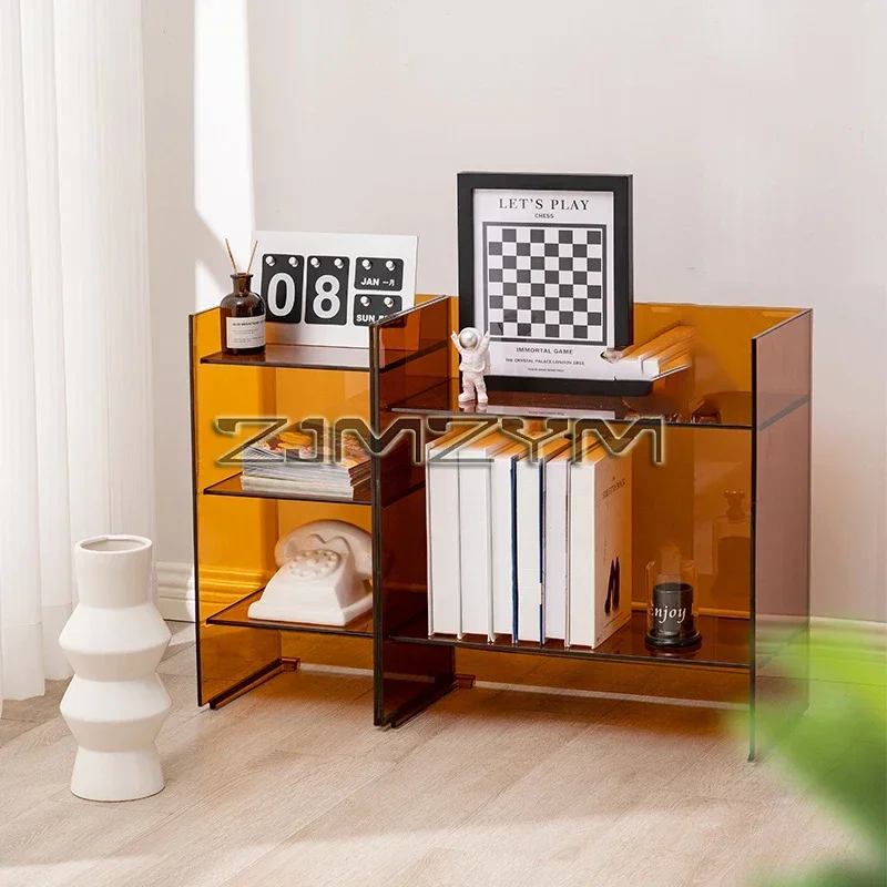 Transparent Bedside Table Modern Living Room Bedside Table Rectangle Bedroom Home Table Chambre Interior Decoration