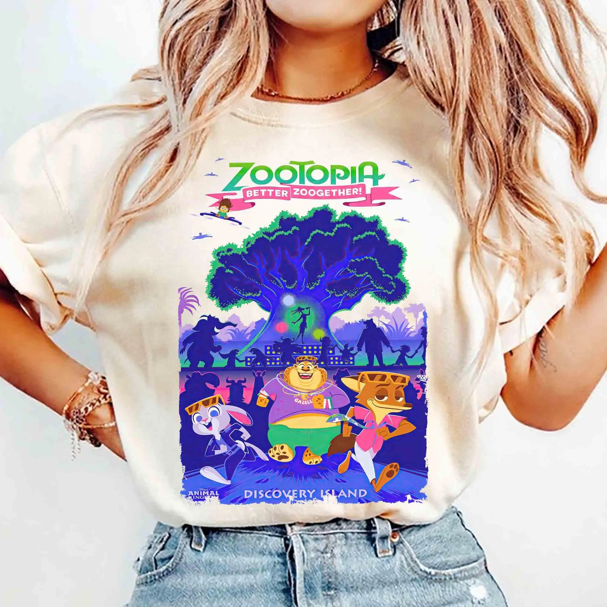 ديزني زوتوبيا 2 ملصق الفيلم تي شيرت جودي هوبز ونيك وايلد قميص زوتروبوليس ديزني تي شيرت ديزني لاند الأسرة رحلة 2025 #1