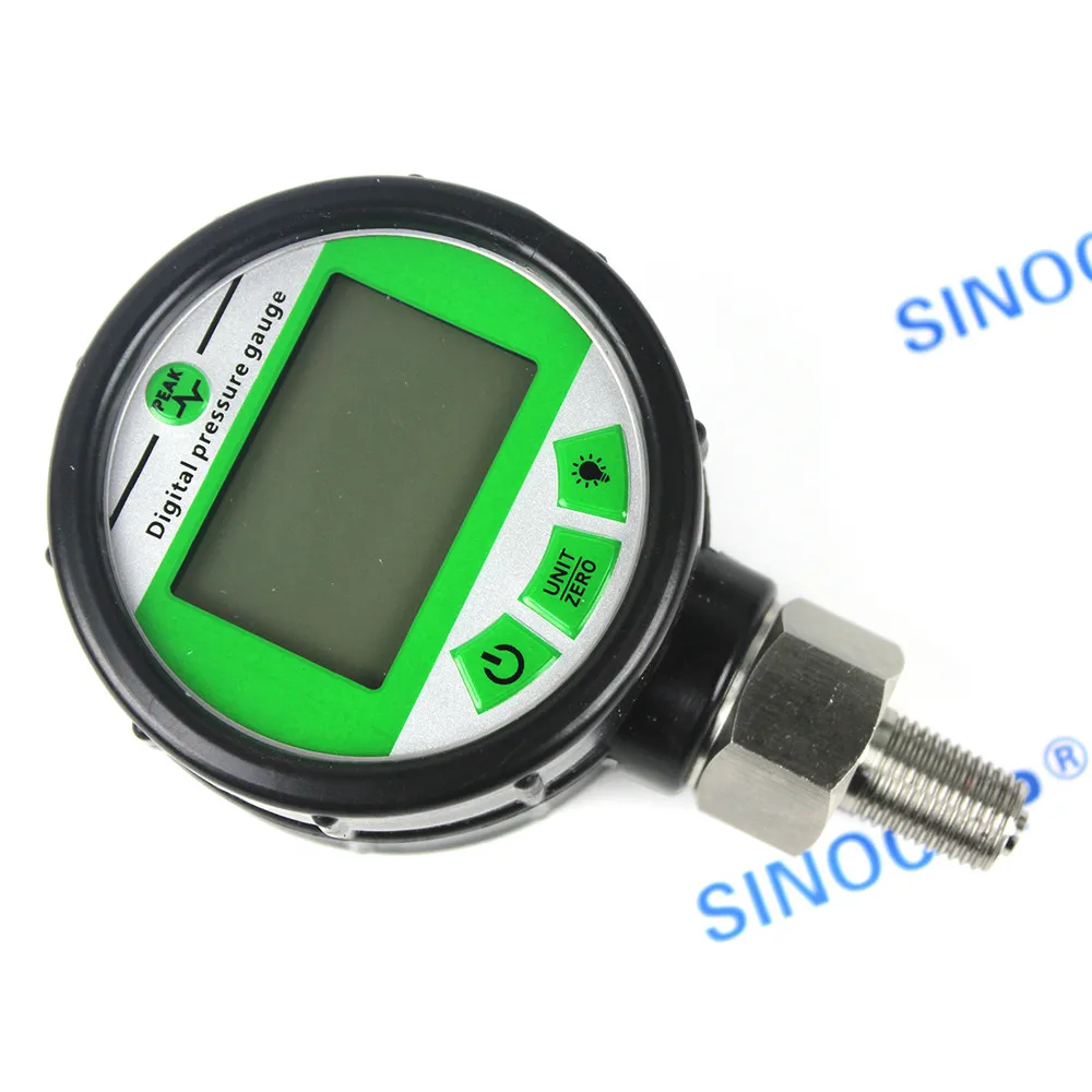 Digital Pressure Gauge -0.1-100MPA/14500PSI with Silica Gel Case NPT1/4 Accuracy Backlight Hydraulic Gas Water Pressure Gauges