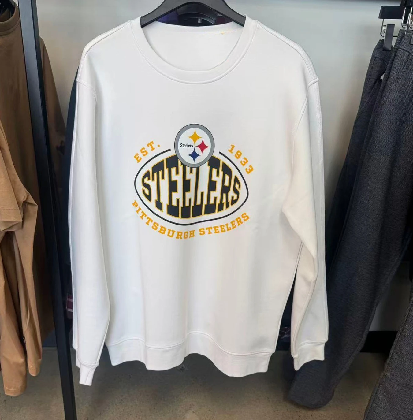 Men's Autumn/Winter Collaboration Printed Sporty Casual Crew Neck Pullover Sweatshirt Pocket Hooded Sweatshirt