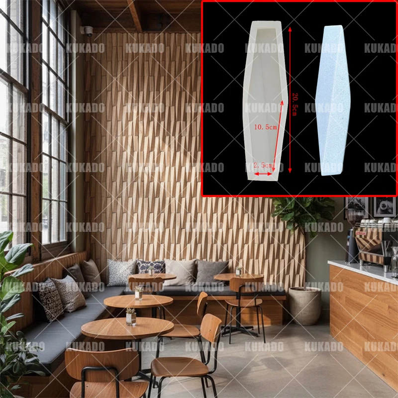 

Geometric Shape Silicone Cement Mold 3D Concrete Gypsum Brick Wall Tile Production Diy Tv Background House Decoration Partition