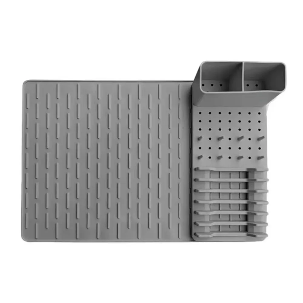 

Durable Silicone Dish Drying Rack Folding Heat-resistant Dish Drying Mat Thickened Non-Slip Sink Dish Organizer Kitchen
