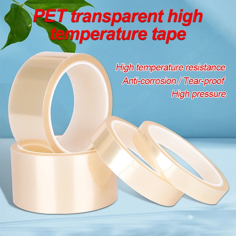 180 ℃ High Temperature Resistant Transparent Adhesive Tape Electroplated Baking Varnish PCB Silicon PET Tape