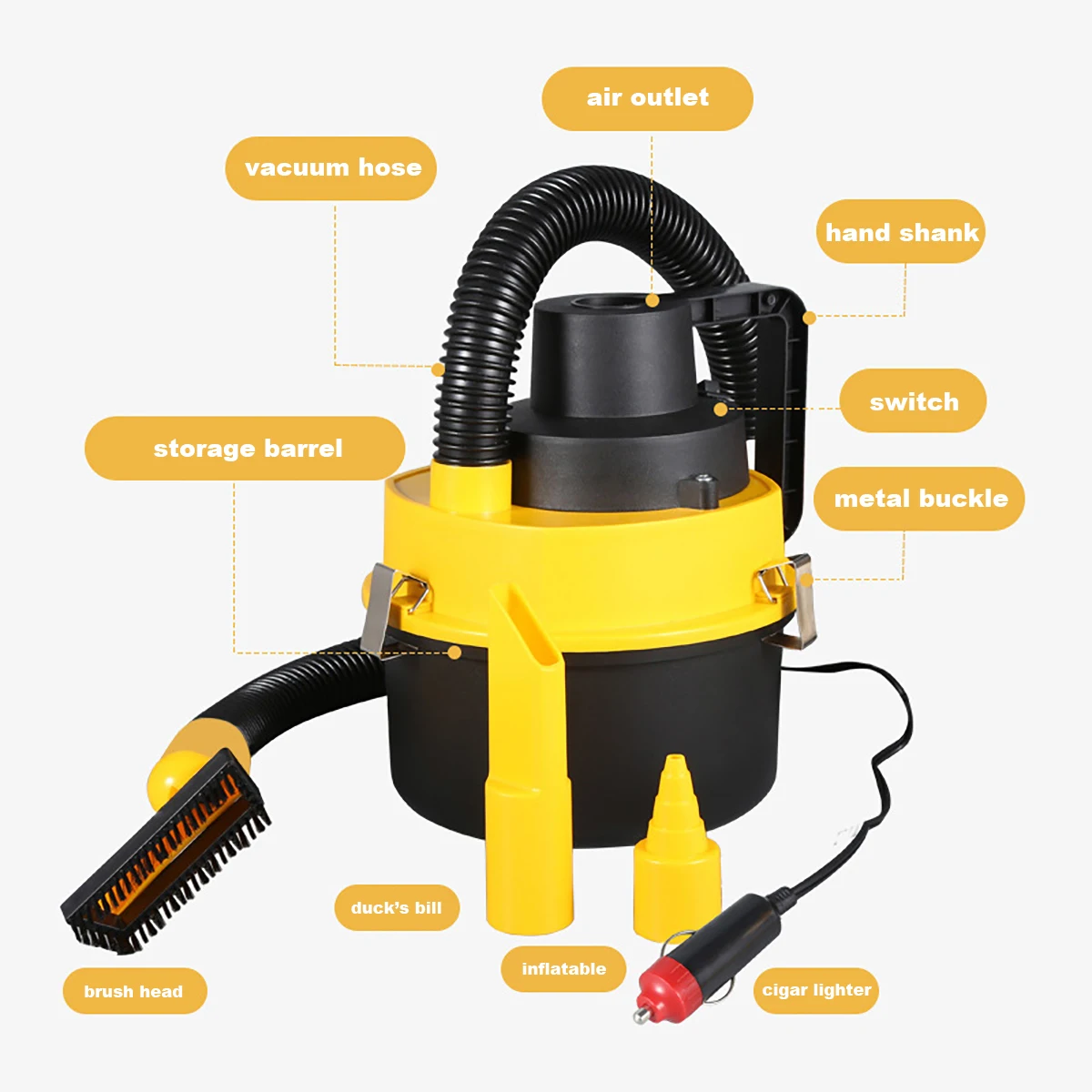 Car Vacuum Cleaner Power Washer Car Vacuum Cleaner Small One Suction Clean Portable Household Appliance Vacuum Cleaner
