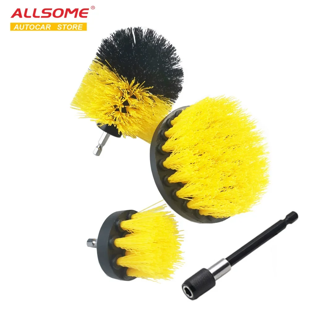 

4pcs/Set Drill Scrubber Brush Car Kit Detailing Tile Grout Car Boat RV Tub Cleaner Scrubber Cleaning Tool Brushes Cleaning Kit