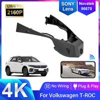 New 4K Wifi Car DVR Video Recorder Plug and Play Dash Cam Camera for Volkswagen VW T-Roc AC7 A11 2017 2018 2019 2020 2021 2022