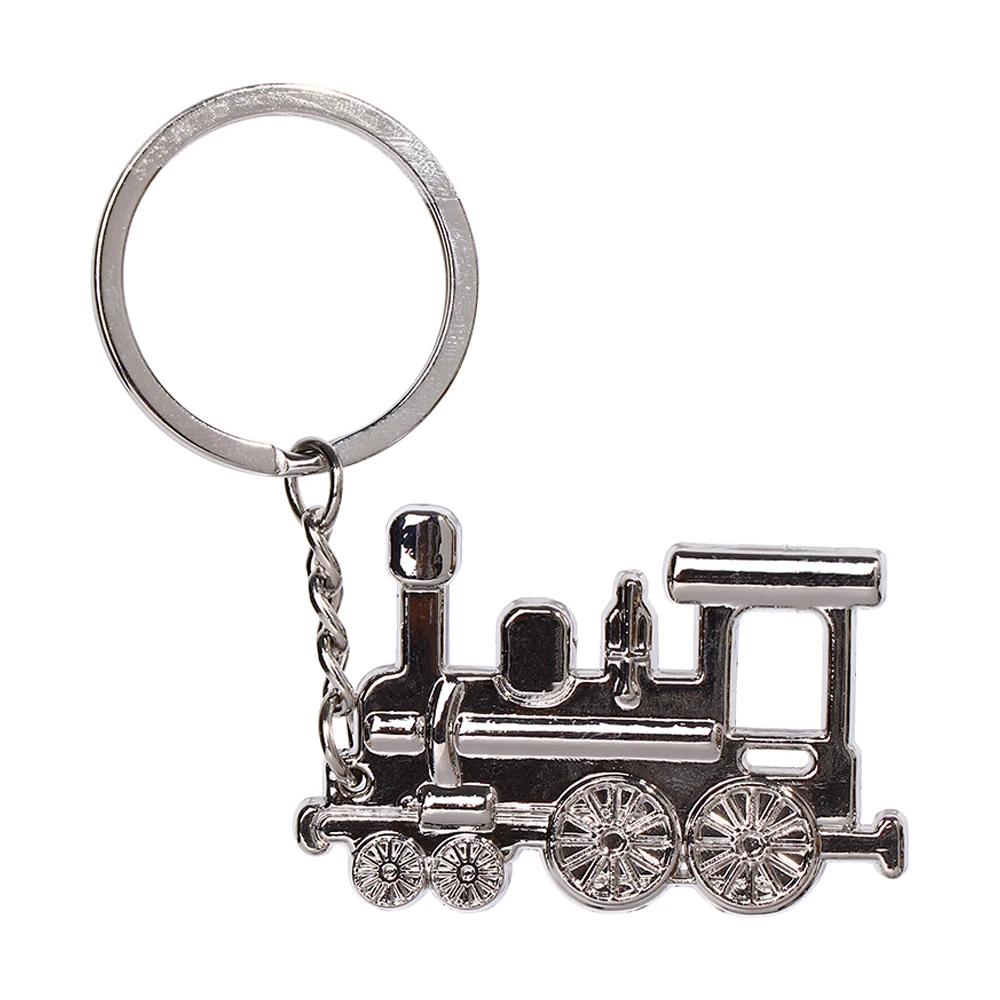 Design Keychain Rock Keyring Fob Silver Punk Key Chains Holder Train Steam